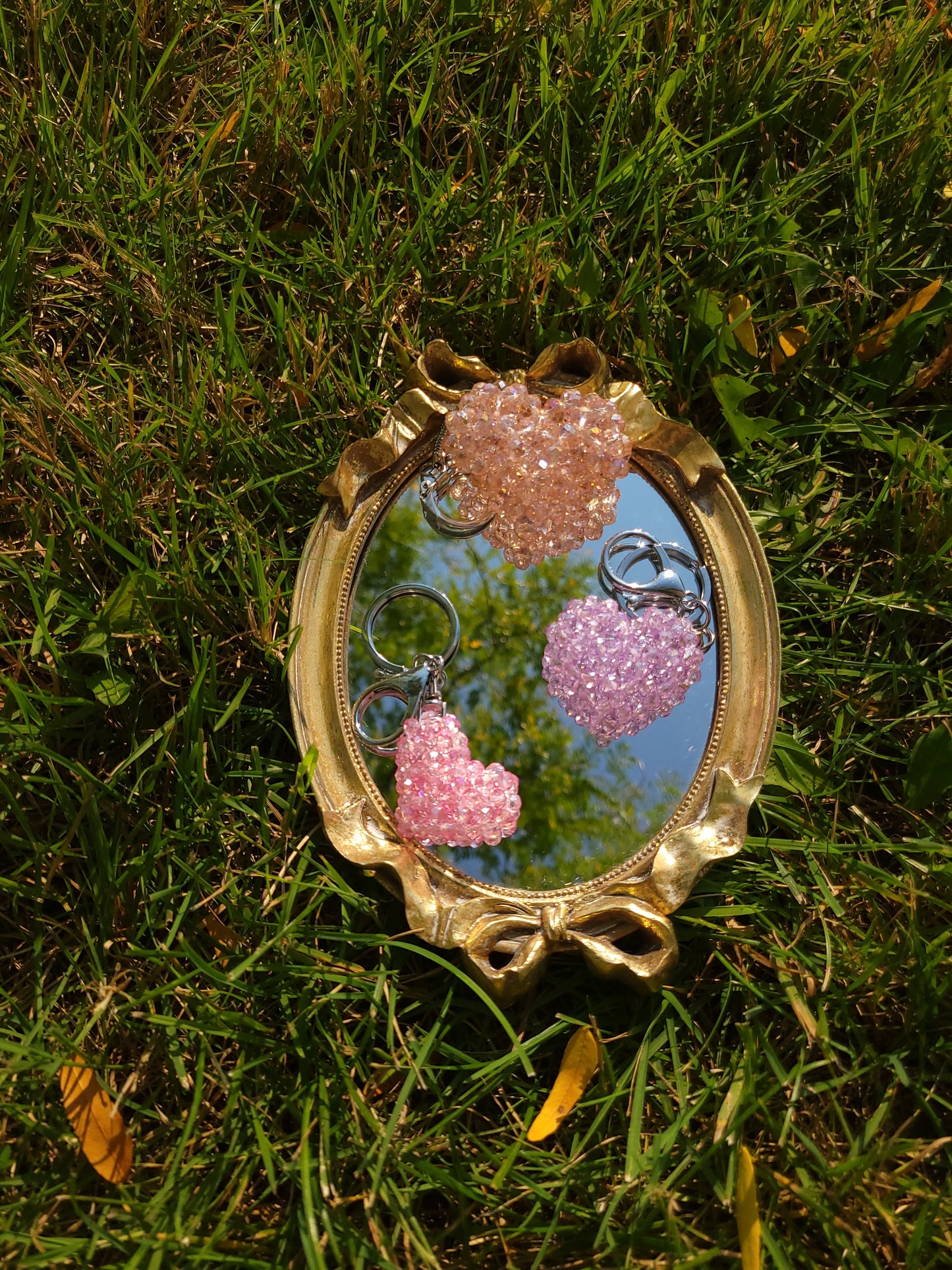 Crystal 3D Heart Keychain