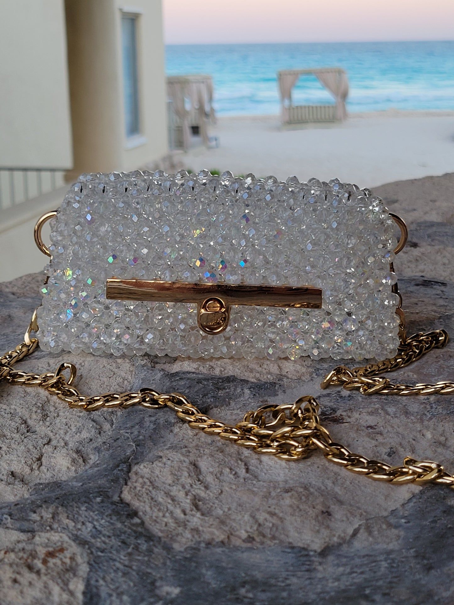 Golden Twist Mini – Small Beaded Bag