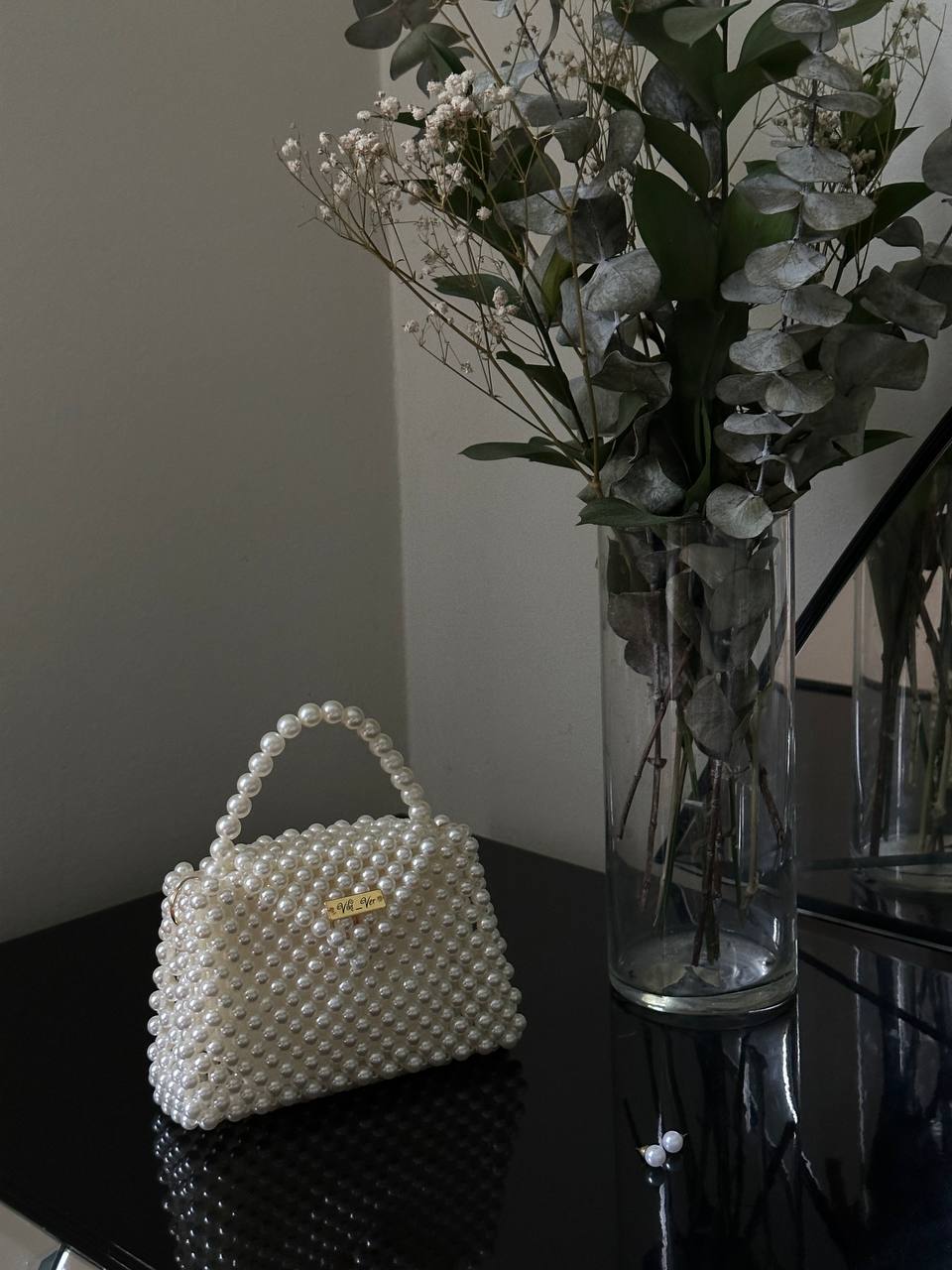 Mini Pearl Beaded Bag