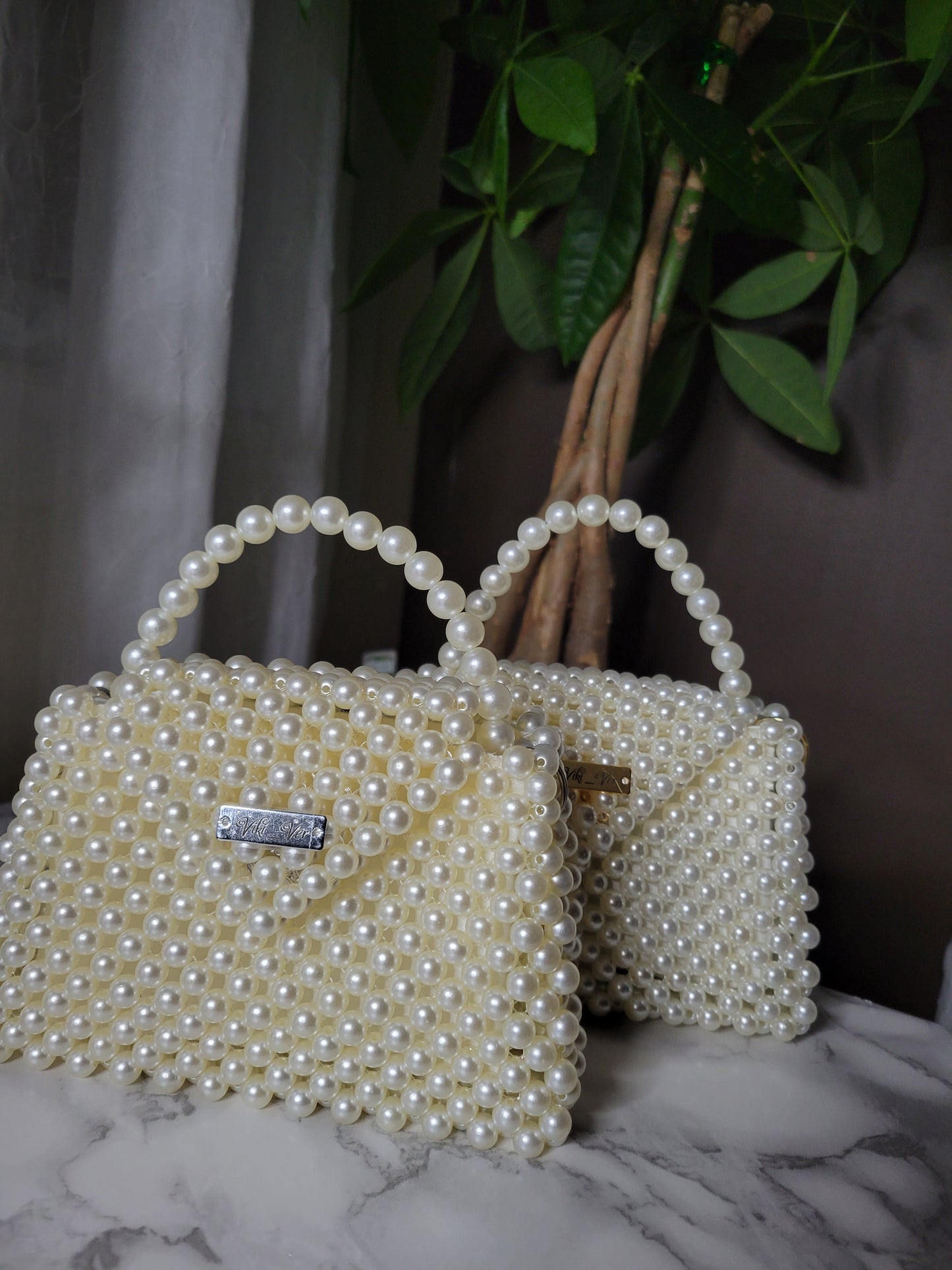 Mini Pearl Beaded Bag