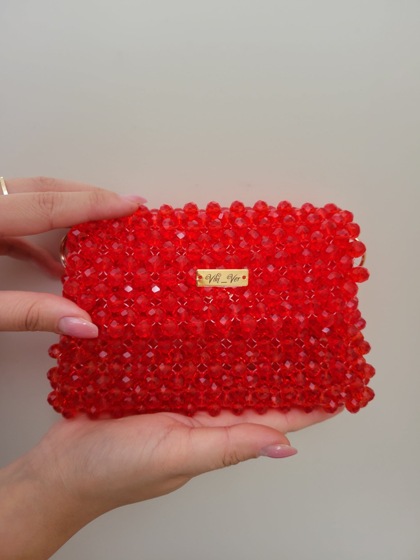 Everyglow - Red Beaded Bag