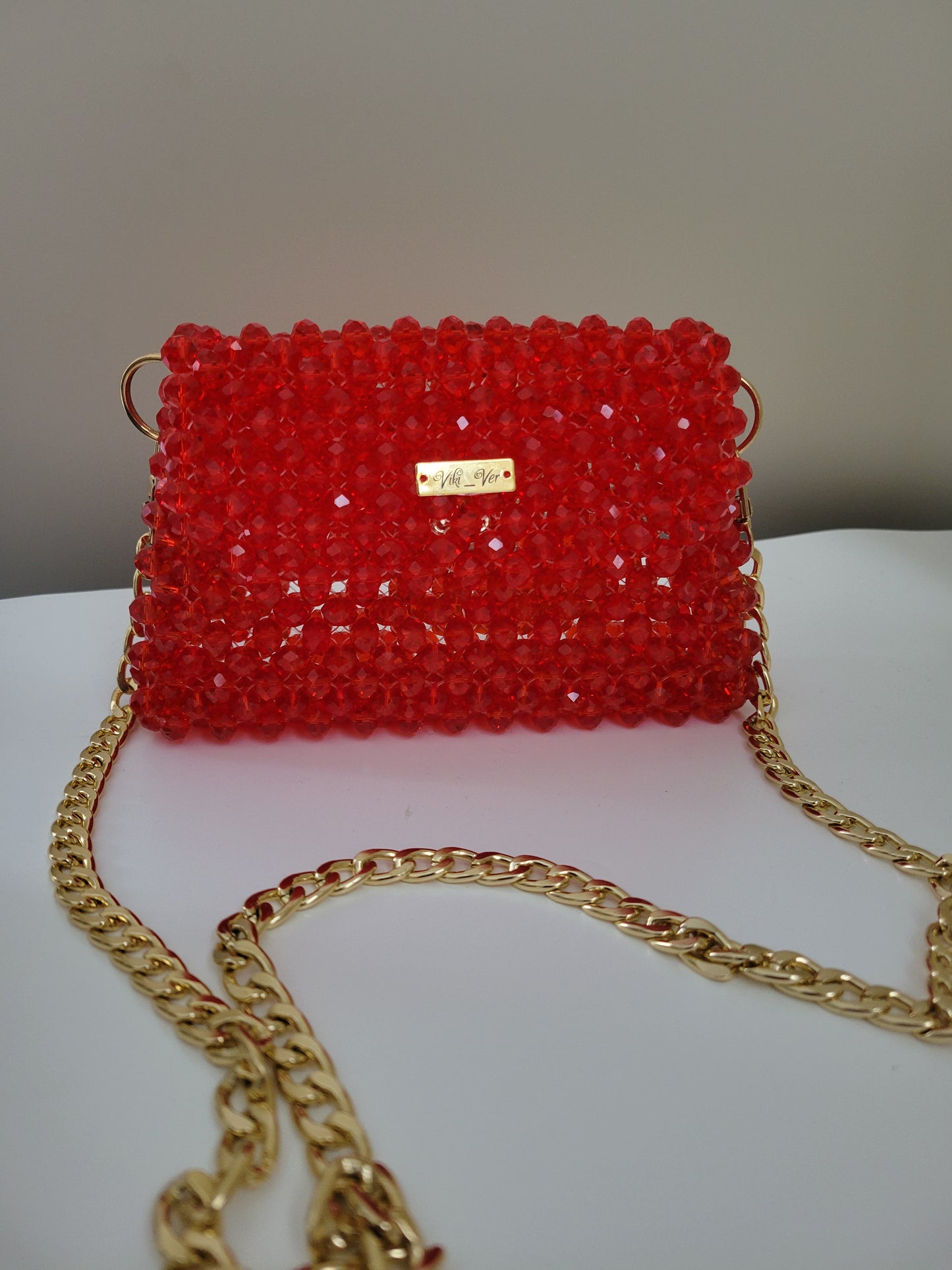 Everyglow - Red Beaded Bag