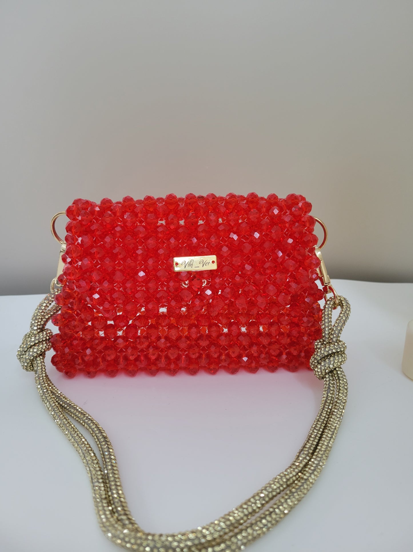 Everyglow - Red Beaded Bag