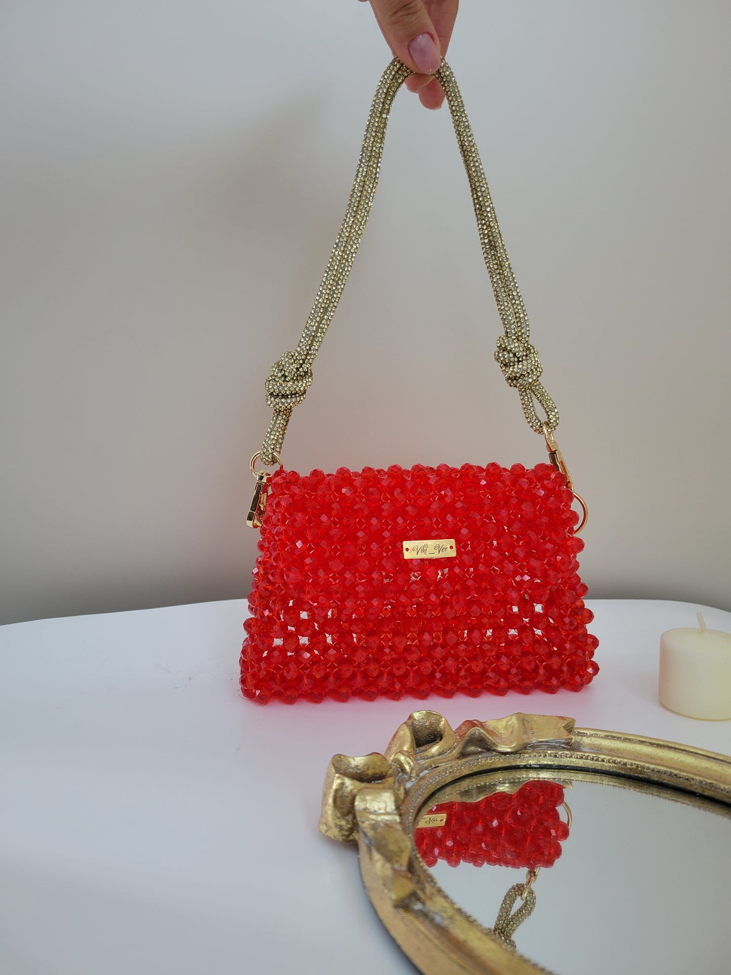 Everyglow - Red Beaded Bag