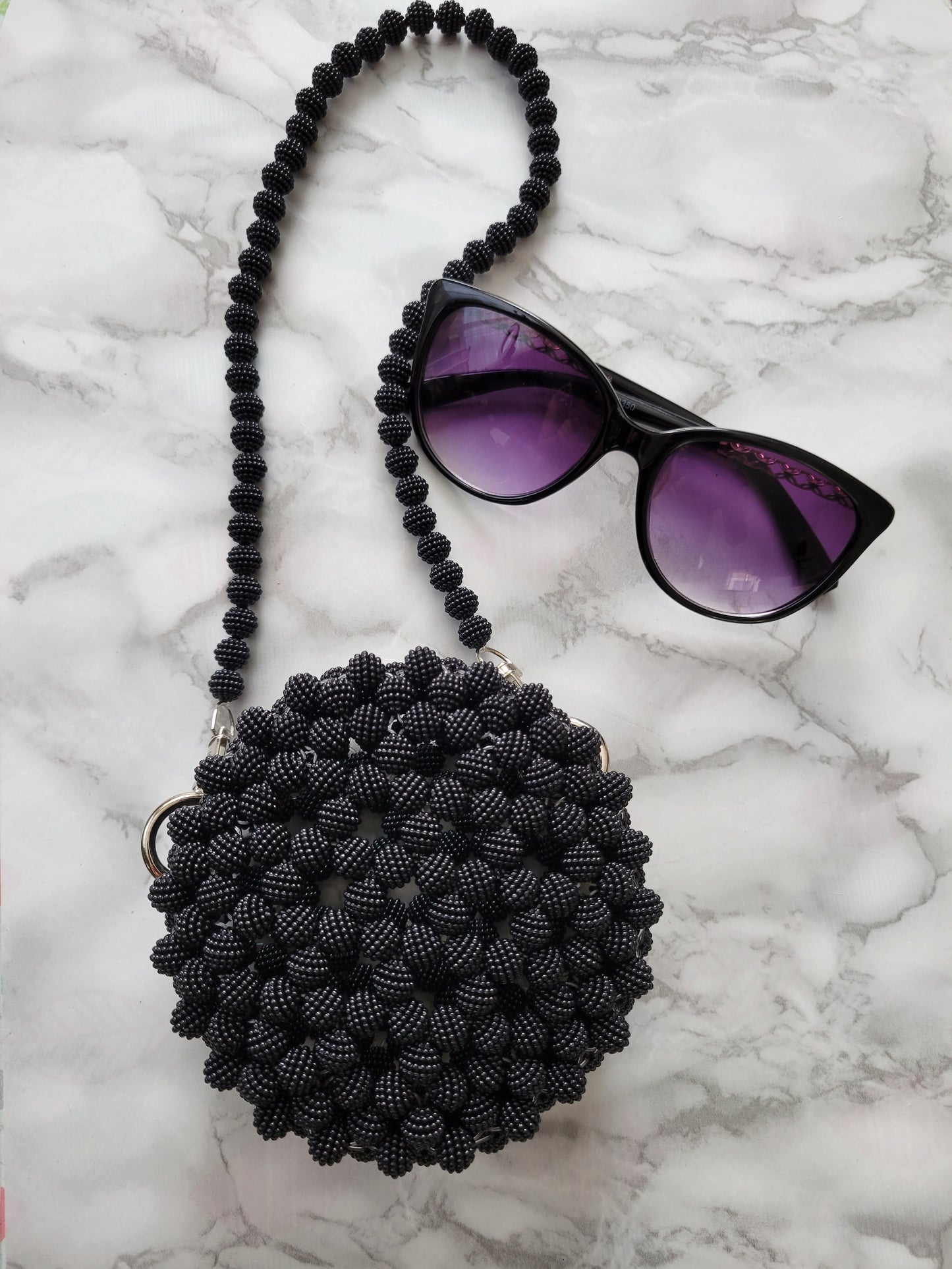 Y Mini - Round Camera beaded Bag