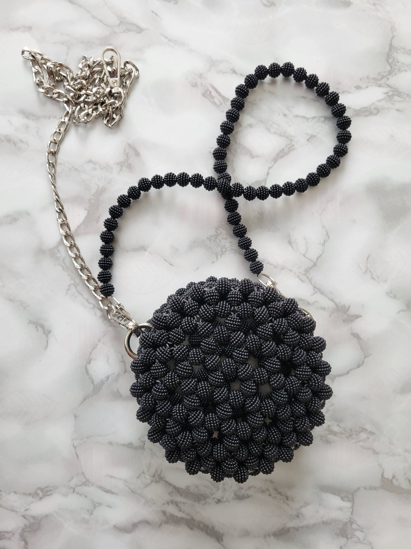 Y Mini - Round Camera beaded Bag