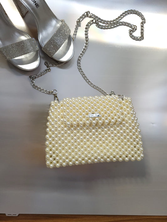 Elegant Pearl- Handmade Bag Clutch