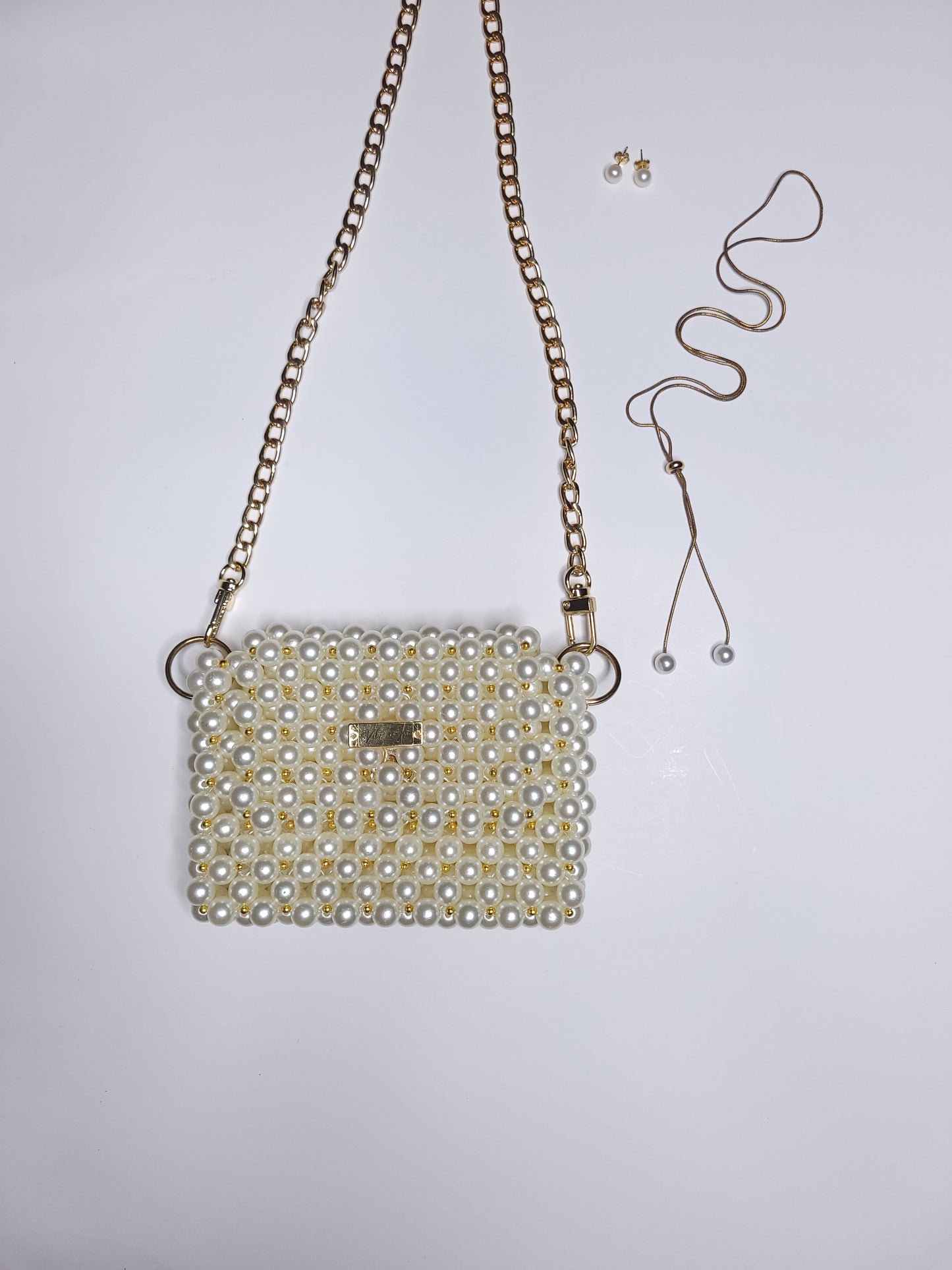 Pearl-Gold mini bag purse