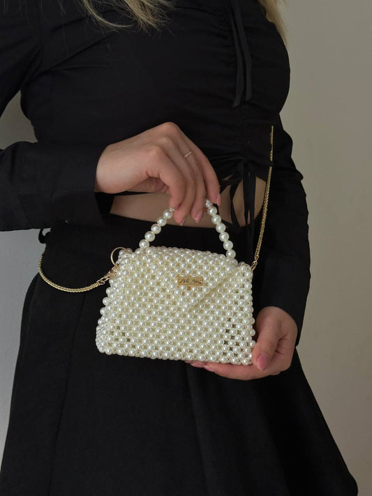 Mini Pearl Beaded Bag