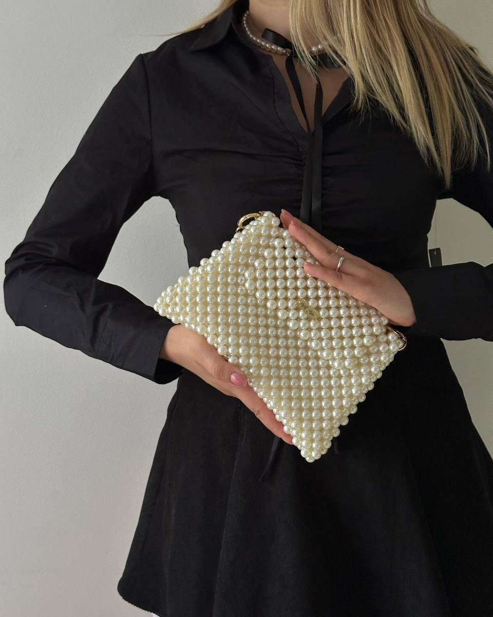 Elegant Pearl- Handmade Bag Clutch