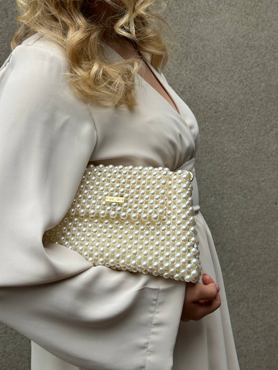Elegant Pearl- Handmade Bag Clutch