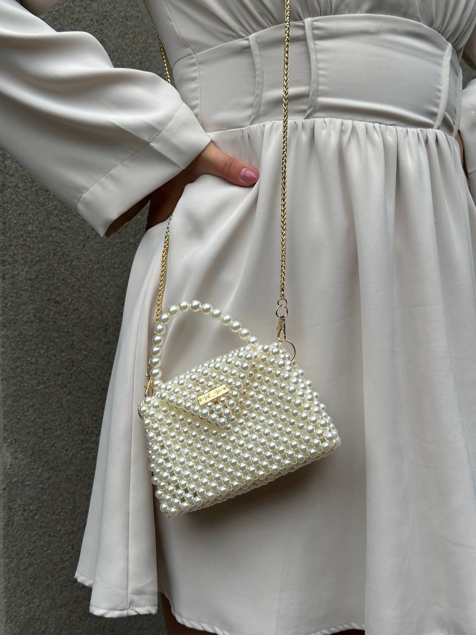 Mini Pearl Beaded Bag