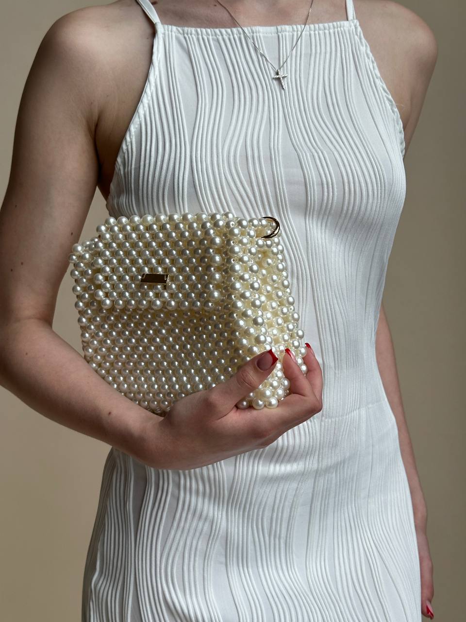 Elegant Pearl- Handmade Bag Clutch