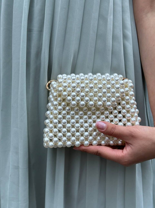 Pearl Petite – Handmade Beaded Mini Pearl Bag