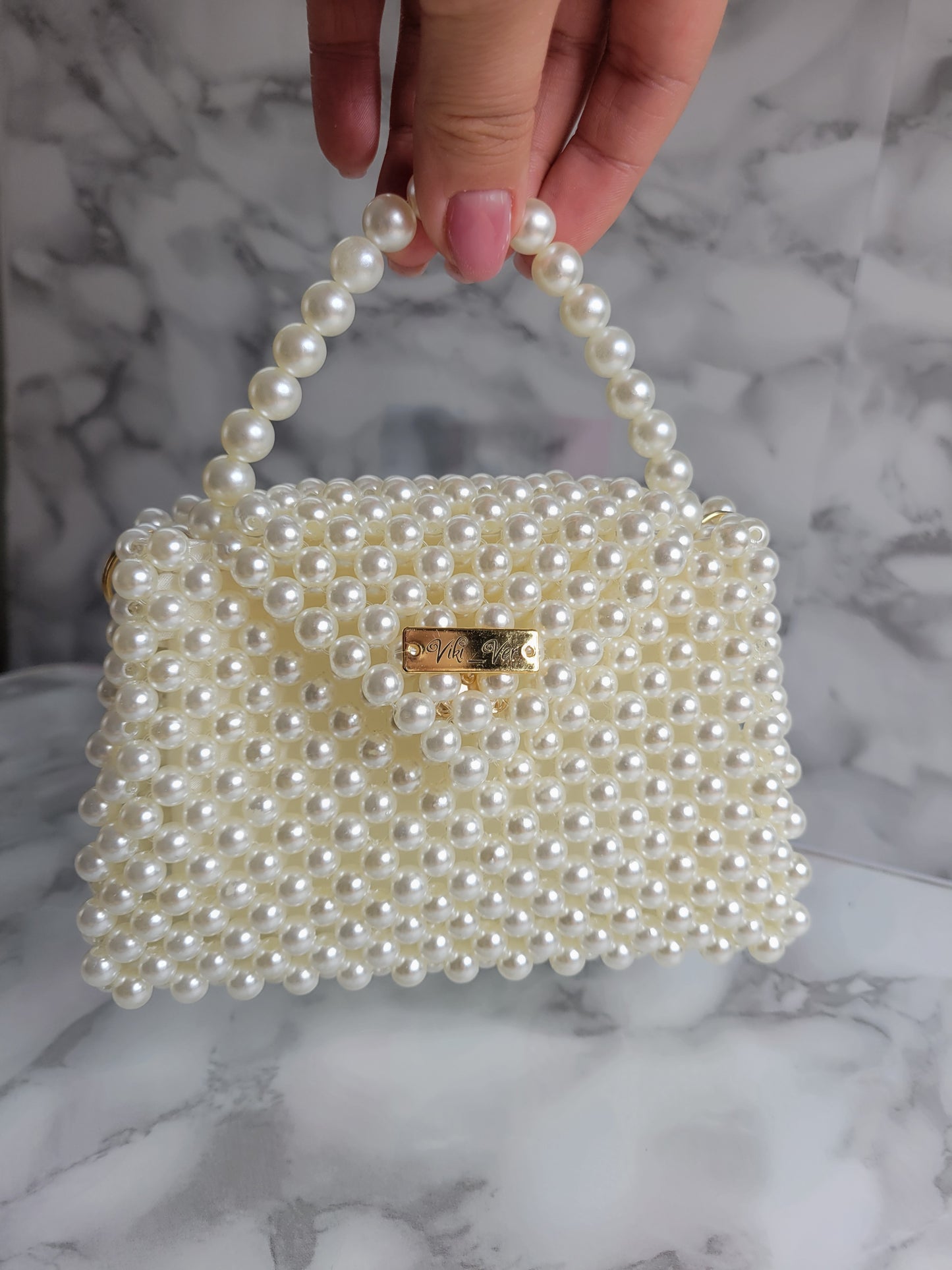Mini Pearl Beaded Bag