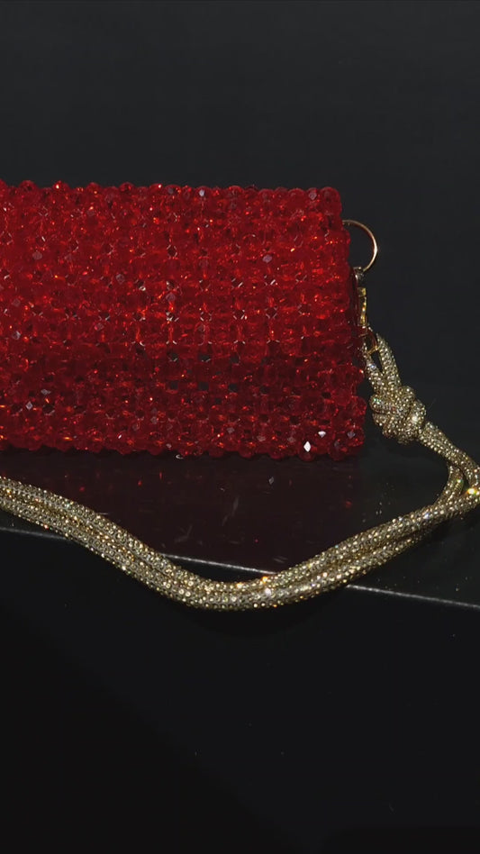 Everyglow - Red Beaded Bag