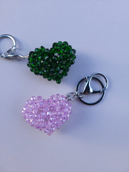 Crystal 3D Heart Keychain