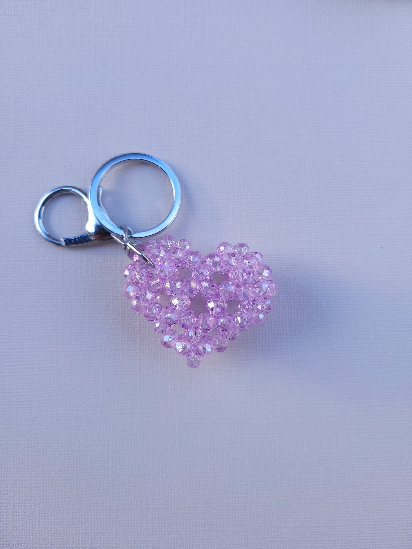 Crystal 3D Heart Keychain